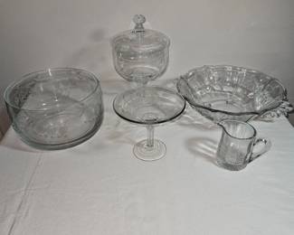 Etched Crystal Glassware