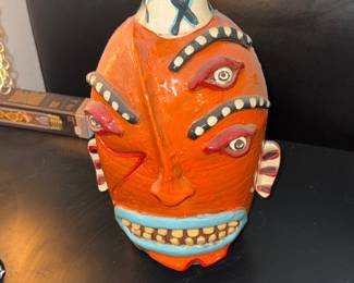 Signed Carl Bloc Face Jug