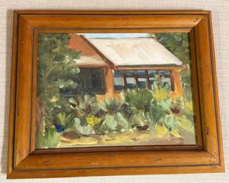 Original Oil - Sun house with cactus