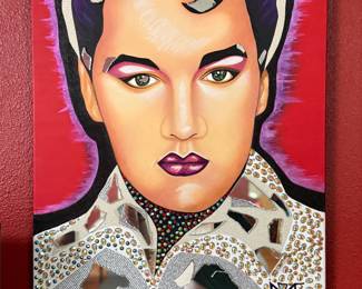 Original mixed media custom painting/art - ELVIS