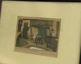 Artist Wallace Nutting-Pencil Signed  "The Whirling Candlestand"