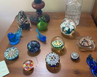 Vtg Millefiori Paperweights, Ron Ray Blue Bird