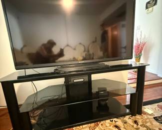 62’ SHARP smart TV with 2 tier tv stand