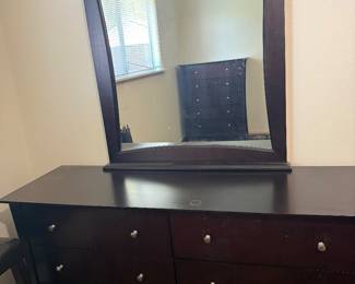 Master bedroom dresser with mirror