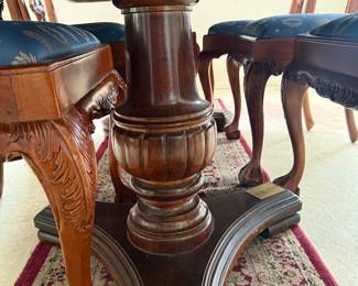 Bottom of wood kitchen table