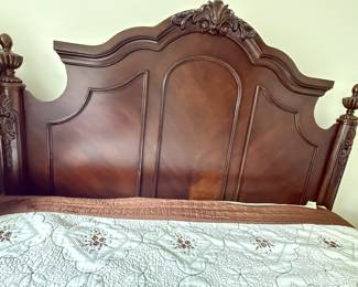 Headboard of guest bed frame- great sturdy wood