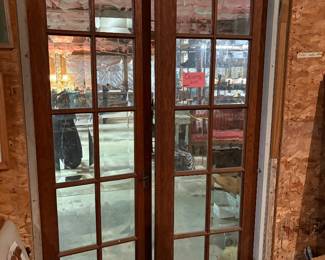 Vintage doors, beveled glass