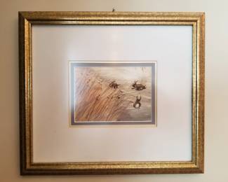 Small watercolor, framed. 