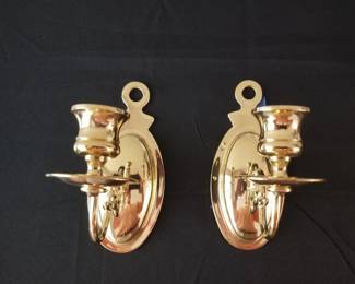 Brass wall sconces