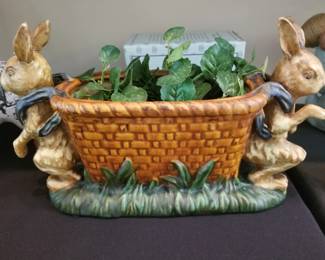 Ceramic bunny planter