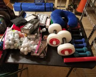 Assorted sport equipment 