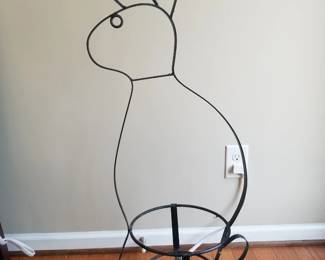 Metal bunny silhouette with planter function