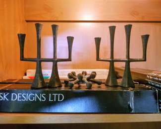 Dansk candle holders and candles