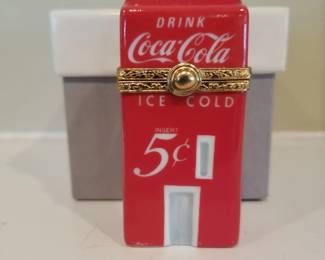 Limoges porcelain Coca-Cola pill box.