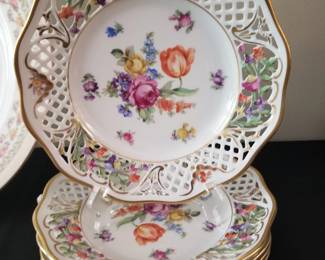 German porcelain dessert plates