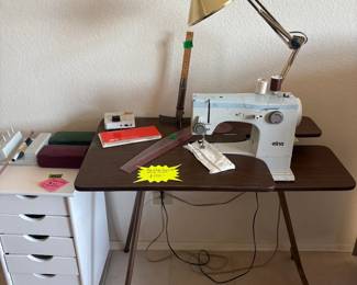 Elna sewing machine with table