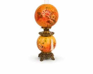 2 HandPaintedFloralGonewiththeWindTableLamp