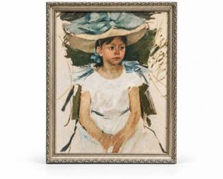 84 MaryCassattElleninBlueHatFramedArtPrintDecor