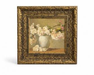 24 VintageFloralStillLifeFramedOilPaintingonCanvas