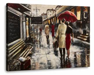 155 LargeParisStreetSceneCanvasWallArtPainting