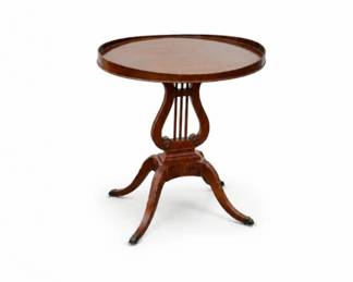 20 1920sLyrePedestalOvalLampTable