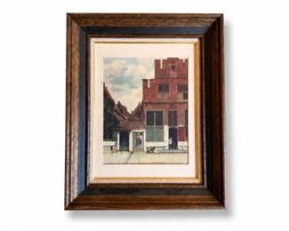 138 VermeerLittleStreetFramedArtPrint11x14Vintage