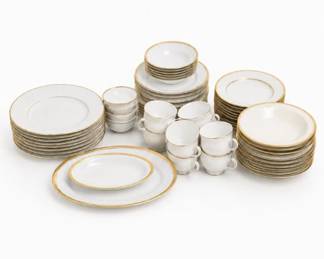 191 3MakersMixedFineChinaGoldTrimDinnerwareLot