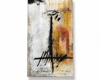 140 VintageSignedZabanteAbstractExpressionistCanvas