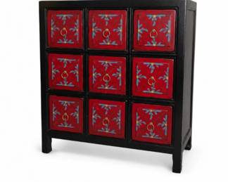 65 VintageHandPaintedCabinetFilledWithCDs