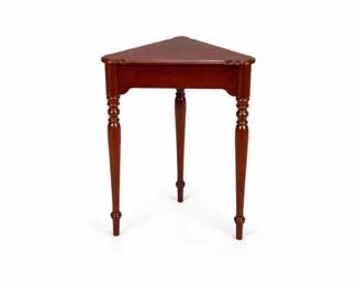 123 VintageMahoganyCornerAccentTableTriangleStandWood