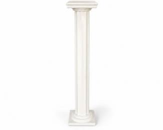 111 WhiteFlutedPedestalPlantStandDisplayColumnDecor