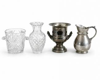 178 VintageCrystalPewterBarwareDcorCollection