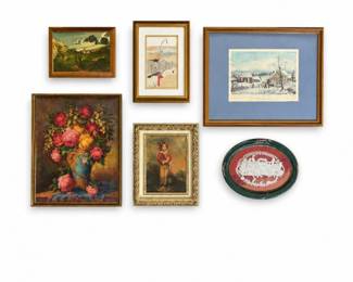 194 VintageFramedArtDecorativeWallDcorCollection