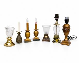 64 VintageMixedDecorativeAccentTableLampsLot
