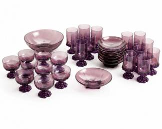 181 TiffinFranciscanHazelAtlasAmethystGlassSet
