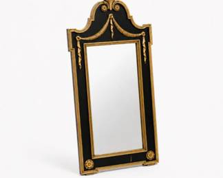 193 SyrocoLaBargeStyleBlackGoldNeoclassicalMirror