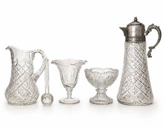 197 StunningCutCrystalElegantGlassServingCollection