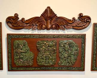 Vintage Zarebski Mayan Wall Art Made in Mexico 