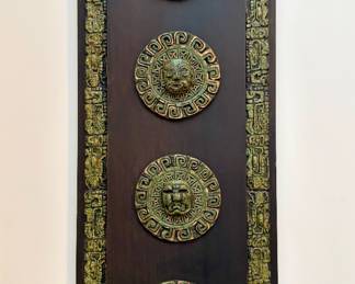 Vintage mid-century, Zarebski Mayan relief wall art