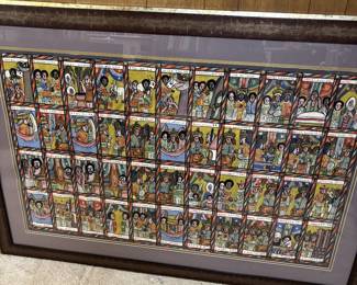20th-Century Ethiopian Narrative Storyboard Painting