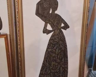 Vintage Paper Cutout Silhouette Art Lady Margaret Peyton