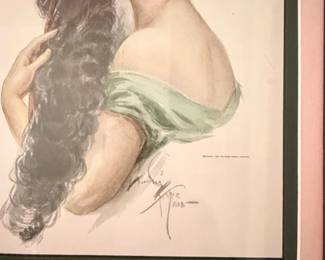 Harrison Fisher The Hairdresser Vintage Lithograph second image