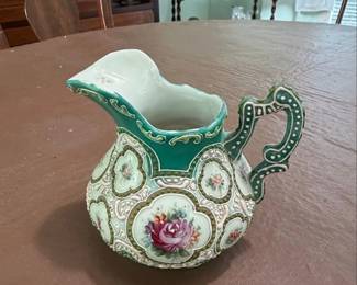 Vintage Nippon Moriage Floral Pitcher