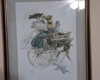 Harrison Fisher Carriage Ride  and The Ladies Home Journal June  Prints