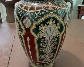 Vintage Majolica Style Decorative Vase second image