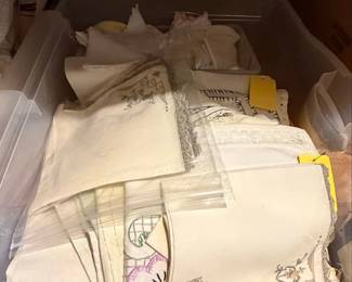 Vintage Hand Embroidered Linens