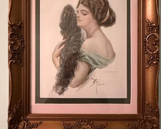 Harrison Fisher The Hairdresser Vintage Lithograph