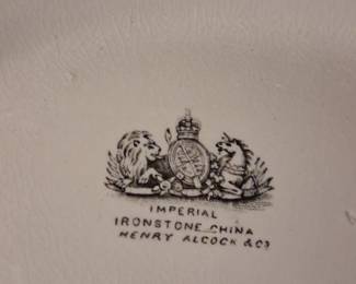 Henry Alcock  Co Imperial Ironstone Tureen  Rosebud Pattern third image