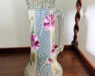 Vintage Moriage Nippon Floral Pitcher