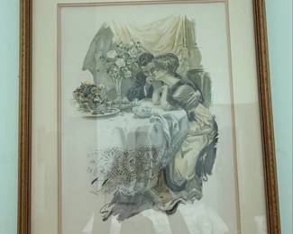 Harrison Fisher The First Evening in Their Own Home Print